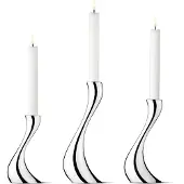 Georg Jensen Cobra kaarsenhouder 3-stuks roestvrij staal