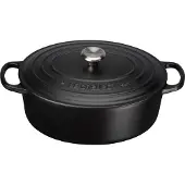 Le Creuset Signature Ovale Braadpan 27 cm Mat Zwart