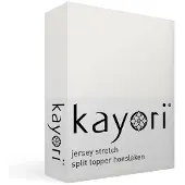 Kayori Split Topper Hoeslaken Shizu Offwhite (Jersey)-Lits-Jumeaux XL (180 x 200/210/220 cm)
