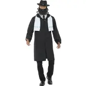 Smiffys Rabbij joods kostuum (zwart en wit, M)