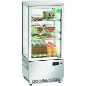 Bartscher Koelvitrine Bartscher, 3 roosters, edelstaal, 78L, 43(b)x99(h)x39(d), 230V/180W