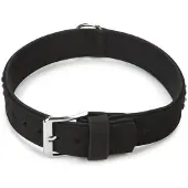 Beeztees Buffalo - Hondenhalsband - Leer - Zwart 65cm x 40mm