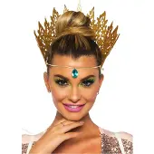 Leg avenue Glitter diadeem met juweelaccent Goudkleur