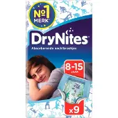 Huggies Drynites Boy Nachtbroekjes 8-15 Jaar - 9 Stuks