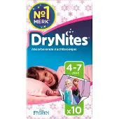DryNites Absorberende Luierbroekjes Meisjes 4-7 Jaar 10 Stuks