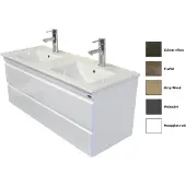 Sanicare Q7 badkamermeubel greeploos met 2 laden 120 cm antraciet