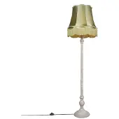 QAZQA Retro vloerlamp grijs met groene Granny kap - Classico