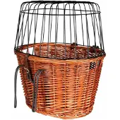 Trixie - Fietsmand met Draadkoepel - Voorop - Naturel - 44X48X33 cm