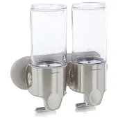 Simplehuman zeepdispenser hangend Dubbel - 2 x 444 ml - zilverkleurig
