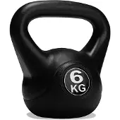 VirtuFit PVC Kettlebell - 6 kg - Zwart
