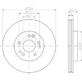 Hella 8DD 355 103-031 Remschijf