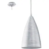 Eglo Garetto - Hanglamp - 1 Lichts - Aluminium-Geborsteld - Zilver