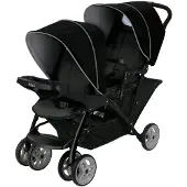 Graco Stadium Duo, hemelbed, kinderwagen voor twee kinderen (tandem), uniseks, opvouwbaar, zwart
