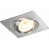 QAZQA Moderne inbouwspot staal kantelbaar GU10 50mm - Lock 1