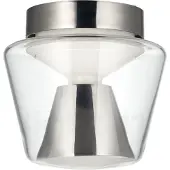 SERIEN LIGHTING Plafondlamp , dimbare, Metallic, Woonkamer, Glas