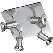 Philips Plafondspot Carrea 4-lichts rvs