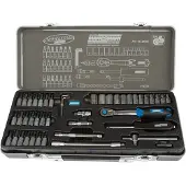 BRÜDER MANNESMANN Dopsleutelset 1/4" "Pearl-Silver" afwerking 46 dlg - 29760