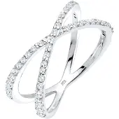 Elli Ring zilver / transparant