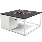 Cosi Vuurtafel Loft 100 x 100 cm white frame black top