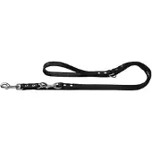 Hunter Hondenriem kunstleer verstelbaar 13 mm 100 - 200 cm zwart