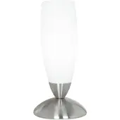 Eglo Tafellamp SLIM tafellamp, nachttafellamp, woonkamerlamp, nikkel-mat, wit