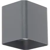 QAZQA Moderne wandlamp donkergrijs incl. LED IP54 vierkant - Evi