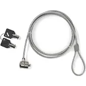 Nedis notebookslot met sleutels - Kensington lock (3 x 7 mm) / zilver - 1,8 meter