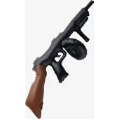 Smiffys Opblaasbare Tommy gun machine geweer (zwart en bruin)