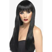 Smiffys Mooie zwarte pruik Beauty lang haar