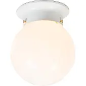 QAZQA Retro plafondlamp wit opaal glas - Scoop