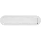 Intersteel Briefplaat ovaal 340x80mm met klep/regenrand - RVS