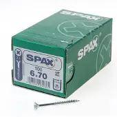 Spax Spaanplaatschroef platverzonken kop verzinkt pozidriv deeldraad 6.0x70mm (per 100 stuks)