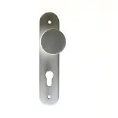 Bouwsales Knopschild aluminium op schild 45x210mm, afgerond model PC72 45x210mm