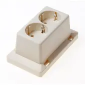 Abb Busch-Jaeger ABB deksel 3611w2 2xwcd v doos abb3611