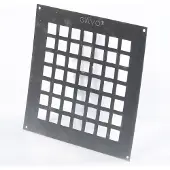Gavo Ventilatieplaat enkel rij aluminium 25 x 25cm