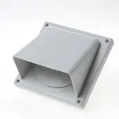 Weckx Gevelklep kunststof met kap/klep grijs diameter 100-125mm