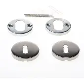 Intersteel Set van 2 sleutelrozetten Tira rond met nok RVS