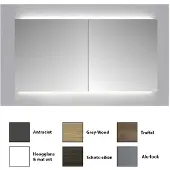 Sanicare Spiegelkast Qlassics Ambiance 100 cm. 2 dubbelzijdige spiegeldeuren antraciet