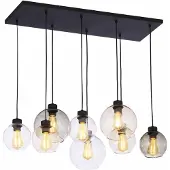 TK Lighting Hanglampe , Cubus, dimbare, Meerkleurig, Woonkamer, Glas, Modern