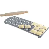 Eppicotispai 24 Holes Aluminium Rond Ravioli Maker met Rolling Pin