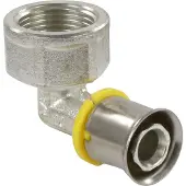 Wavin Tigris gas pers schroefbus haaks 90deg 3/4"x20mm