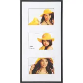 Walther design New Lifestyle - Kunststof lijst - Fotoformaat 3x 10x15 cm - Zwart