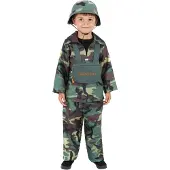 Smiffys Leger boy kostuum (camouflage, S 4/6 jaar)