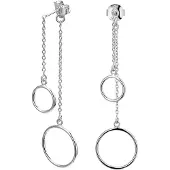 Trendjuwelier huiscollectie Oorhangers Rondjes Zilver Gerhodineerd