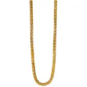 Zinzi zilveren schakelketting geel verguld 4,5mm breed 45cm ZIC1057G