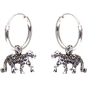 Karma Oorringen Hoops Leopard Zilver