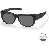 Polaroid Eyewear suncovers ovale unisex mat zwart grijze gepolariseerde zonnebril