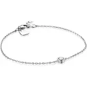 Zinzi zilveren armband rond wit ZIA1393