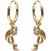 Karma Oorringen Hoops Flamingo Goud