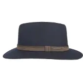 Hatland Toronto - Vilten hoed - Marine blauw - Assorti - XL